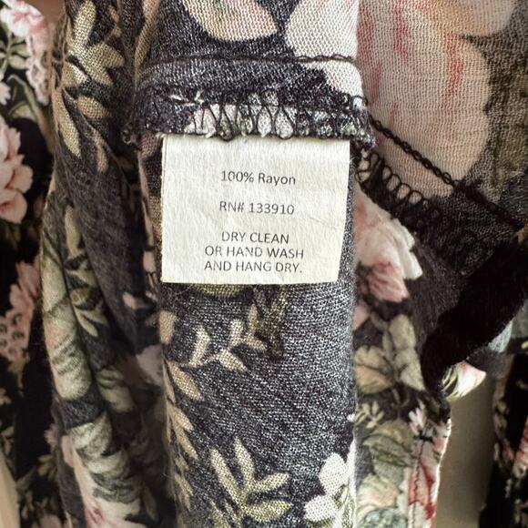 Show Me Your Mumu Donnie Dress Black Floral Long Sleeve Mini Swing Dress S - Picture 5 of 7